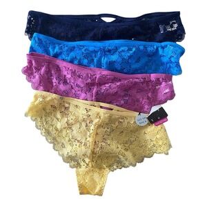 Brazilian Lace Panties 4-Pack (Large) - Multicolor‎ Lingerie